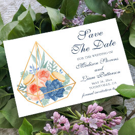 Reserva La Fecha Elegante Bonito Floral Suculento Macaron