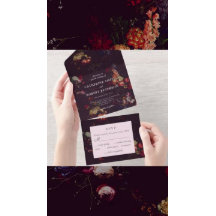 Elegante Burgundy Oscuro Floral Foto