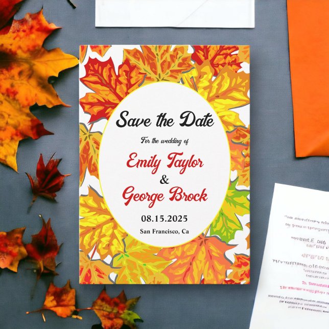 Reserva La Fecha Elegante caída del Boho deja al Boda floral del pa (Subido por el creador)