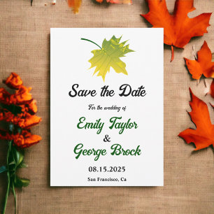 Reserva La Fecha Elegante Caída Rústica Sale Boda Floral Otoño
