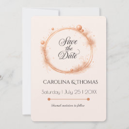 Reserva La Fecha Elegante caligrafía de guion de Boda de arcilla de