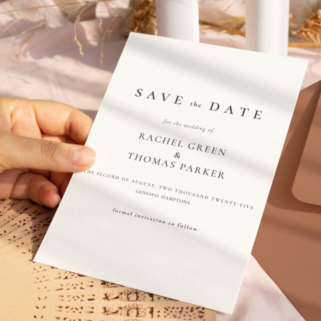 Reserva La Fecha Elegante caligrafía Monograma Boda blanco negro (Subido por el creador)