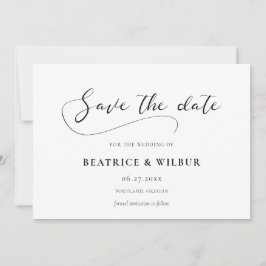 Reserva La Fecha Elegante caligrafía romántica