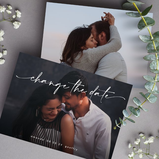 Reserva La Fecha Elegante Cambiar la fecha Multi Photo QR CODE (Subido por el creador)