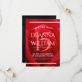 Reserva La Fecha Elegante celebración del 15° Rosa de aniversario d