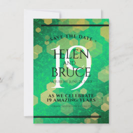 Reserva La Fecha Elegante celebración del 19° Aniversario del Boda