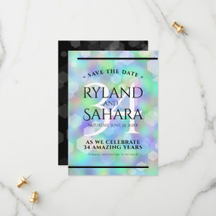 Reserva La Fecha Elegante celebración del 34° Aniversario del Boda 