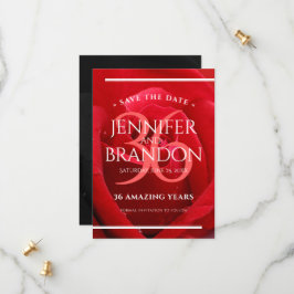 Reserva La Fecha Elegante celebración del 36° Aniversario Rosa Boda