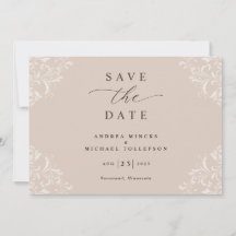 Elegante Champagne Beige Boda Vintage