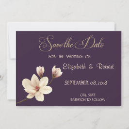 Reserva La Fecha Elegante Chic Magnolia Salvar La Fecha