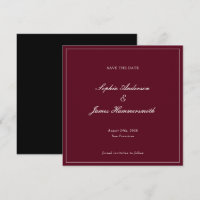 Elegante Clásico Formal Rojo Burdeos Escritura Bod