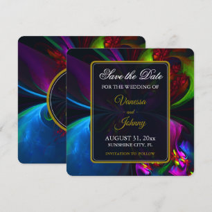 Reserva La Fecha Elegante Clásico Moderno Patrón Floral #902 Boda