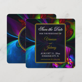 Reserva La Fecha Elegante Clásico Moderno Patrón Floral #902 Boda