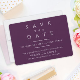 Reserva La Fecha Elegante Clásico Sofisticado Quinceañera Morado Os