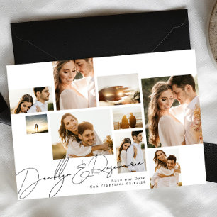 Reserva La Fecha Elegante Classic Simple Collage Multi Photo