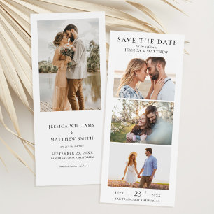 Reserva La Fecha Elegante Colage de Fotos de Boda Moderno
