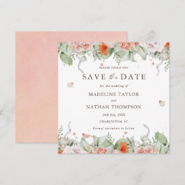 Reserva La Fecha Elegante color de arena floral de color de arena p