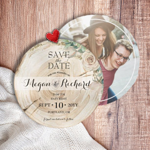 Reserva La Fecha Elegante Digital Rustic Wood Greeneration Invitaci