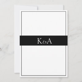 Reserva La Fecha Elegante diseño moderno Minimalista blanco negro