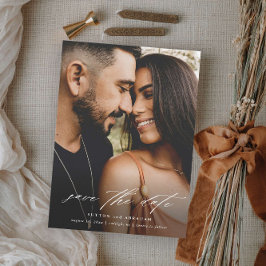 Reserva La Fecha Elegante escritura de la foto de boda