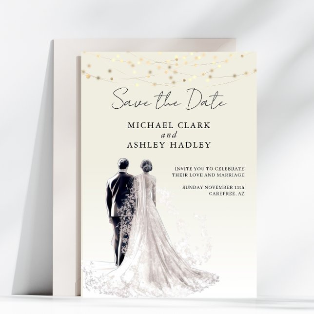 Reserva La Fecha Elegante escritura tradicional boda (Subido por el creador)