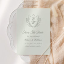 Elegante Escudo botánico Wreath Boda