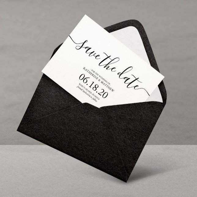 Reserva La Fecha Elegante estilo de escritura moderna Boda Guardar  (Subido por el creador)