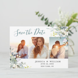 Reserva La Fecha Elegante Eucalipto Acuarela 3 FOTO Boda