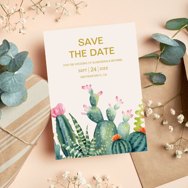 Reserva La Fecha Elegante Eucalyptus Greenery Suculents Boda (Subido por el creador)