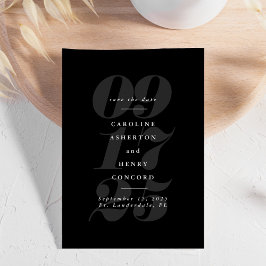 Reserva La Fecha Elegante fecha de guardado de moda en blanco y neg