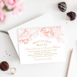 Reserva La Fecha Elegante floral Peony Boda Coral y Oro<br><div class="desc">La elegante y romántica boda de peones salva el diseño de la tarjeta de fecha. Color rosa coral y oro champán.</div>