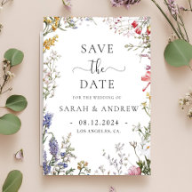 Elegante Floral Rústico de Boda Save The Date