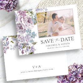 Reserva La Fecha Elegante foto Boda Lilac