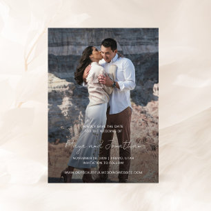 Reserva La Fecha Elegante Foto Boda Moderna