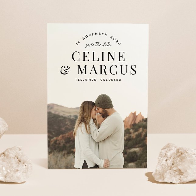 Reserva La Fecha Elegante foto completa simple de doble cara (Subido por el creador)