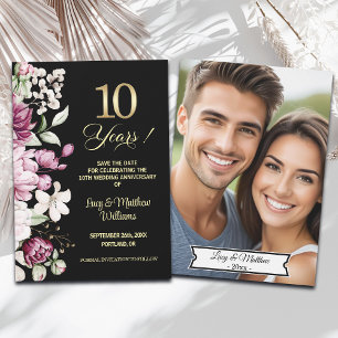 Reserva La Fecha Elegante Foto de Aniversario de Bodas de Oro 10