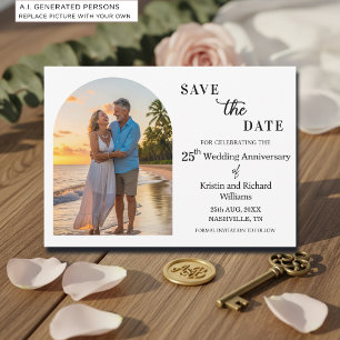 Reserva La Fecha Elegante foto de aniversario de bodas número 25