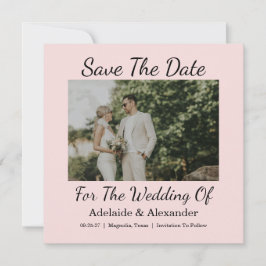Reserva La Fecha Elegante foto de boda con guión