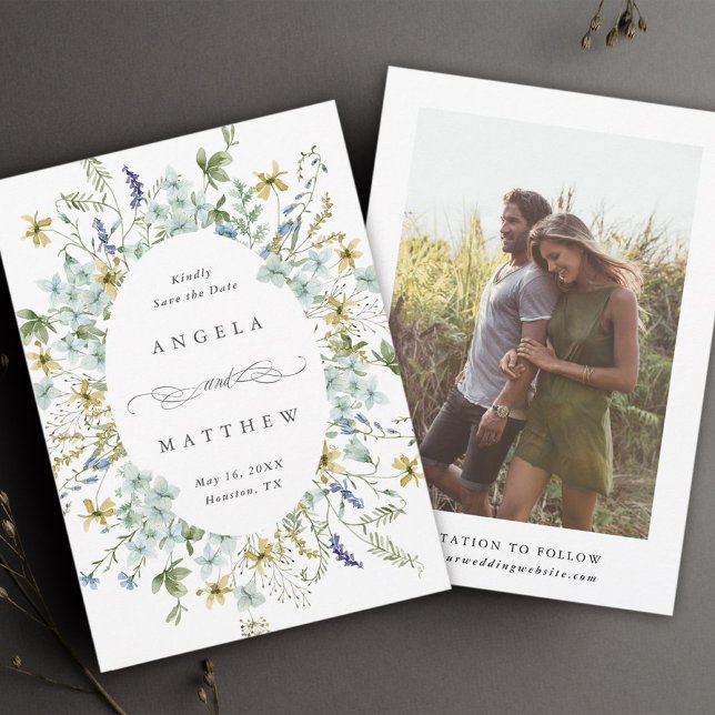 Reserva La Fecha Elegante foto de Boda de marco ovalado de flor sil (Subido por el creador)