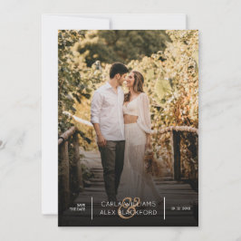 Reserva La Fecha Elegante Foto De Boda Moderna Guardar La Fecha