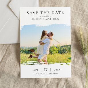 Reserva La Fecha Elegante foto de boda moderna para guardar la fech