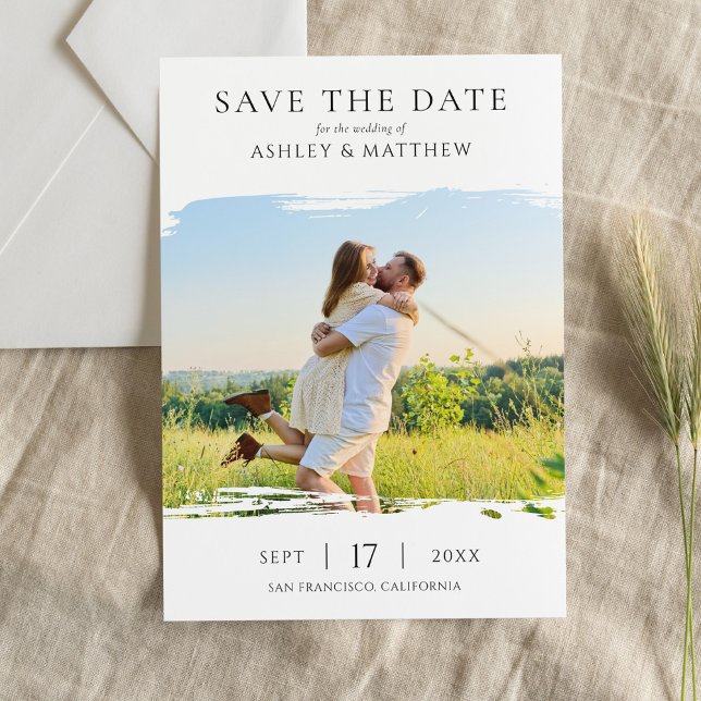 Reserva La Fecha Elegante foto de boda moderna para guardar la fech (Subido por el creador)