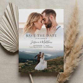 Reserva La Fecha Elegante Foto de Boda Moderna para Save the Date