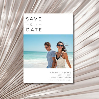 Reserva La Fecha Elegante Foto de Destino de Playa para Boda