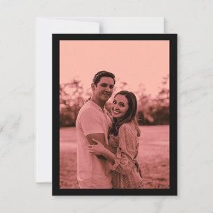Reserva La Fecha Elegante foto Minimalista de Rosa turbio salva la 