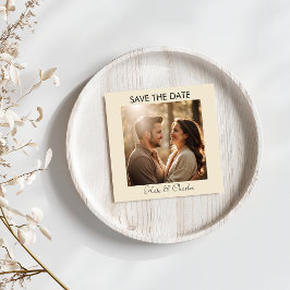 Reserva La Fecha Elegante Foto moderna Código QR Guardar fecha