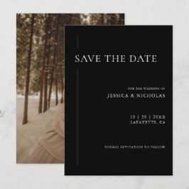 Reserva La Fecha Elegante foto moderna de Boda blanco y negro