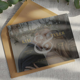 Reserva La Fecha Elegante foto personalizado falso boda moderno de 