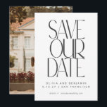 Reserva La Fecha Elegante Foto Simple Moderno Tendencia en Blanco y<br><div class="desc">Guardar Fecha Elegante Foto Simple Moderno Tendencia en Blanco y Negro</div>