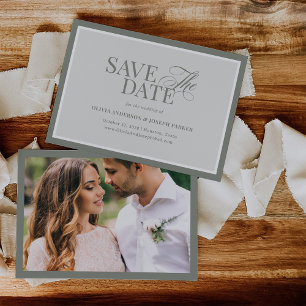 Reserva La Fecha Elegante foto verde sabio   Classic Luxe